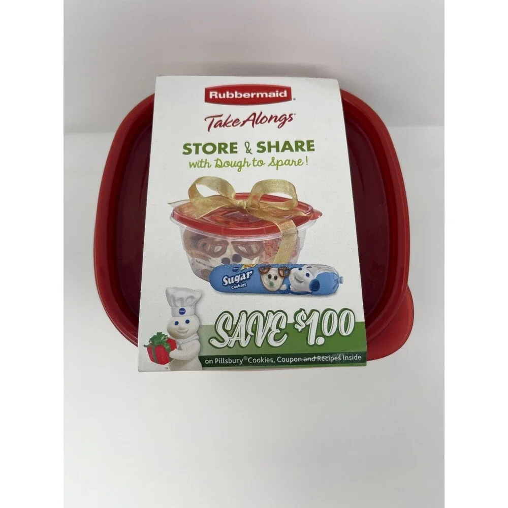 Rubbermaid TakeAlongs Limited Edition Red 5.2 Cup Square Containers Set of 4
